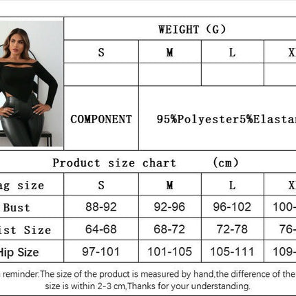 Women's Sexy Cut Out Crop Top Long Sleeve Off Shoulder Slim Fitted T Shirt