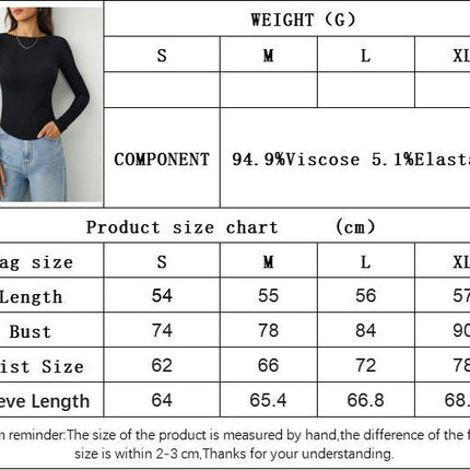Women's Basic Solid Lightweight Long Sleeve T Shirts Crew Neck Slim Fitted Top