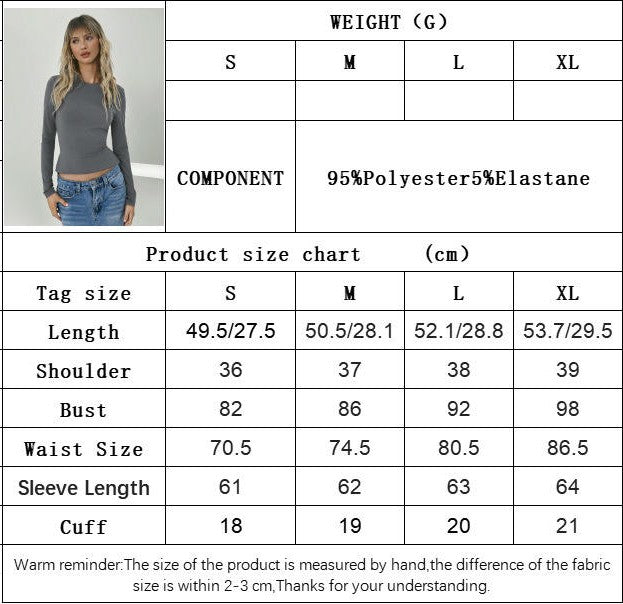 Womens Sexy Tie Backless Long Sleeves Crop Top Going Out Slim Fitted Crew Neck T-Shirts