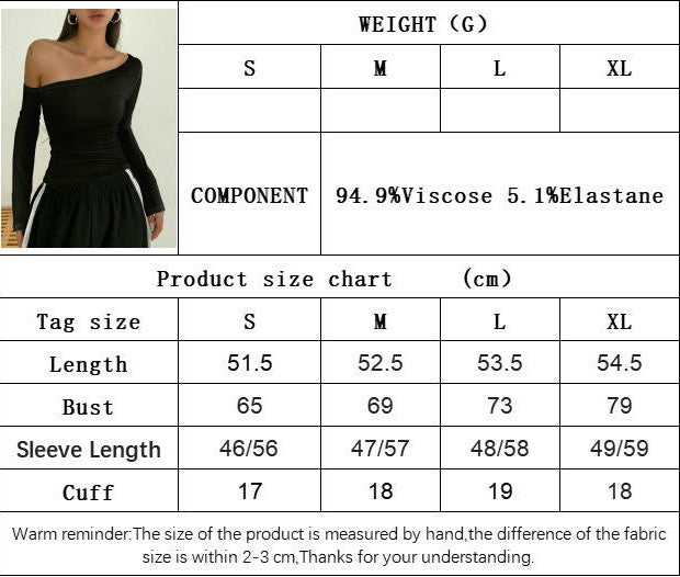Womens Long Sleeve Shirts Off The Shoulder Going Out Slim Fit Crop Tops