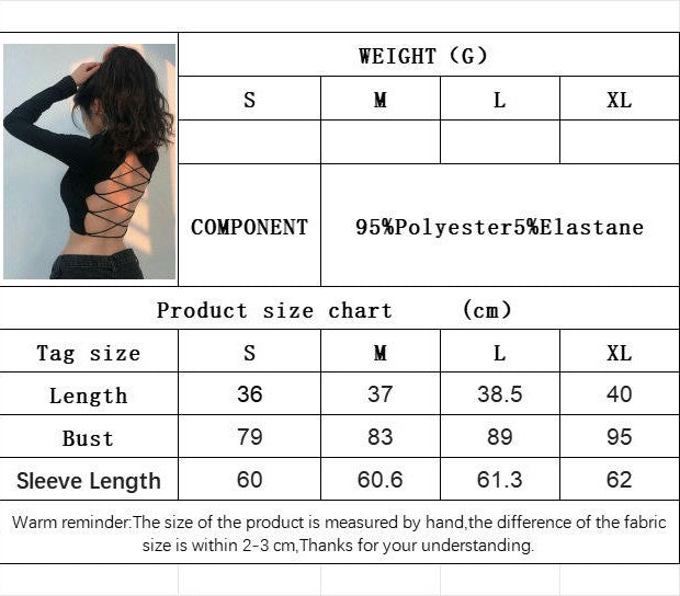 Women's Sexy Backless Crisscross Lace Up Back T-Shirts Long Sleeve Mock Neck Slim Fitted Crop Top