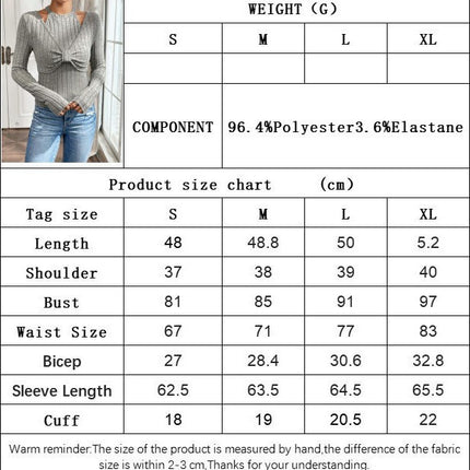 Women's Sexy Halter Lightweight Ribbed Knit Top Long Sleeve Cut Out Slim Fit T Shirt