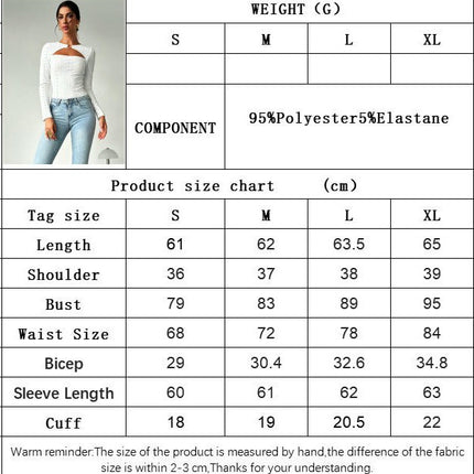 Womens Eyelet Long Sleeve Tops Cut Out Casual Crew Neck Slim Fit Shirts