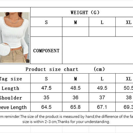 Women Lace Trim Scoop Neck Long Sleeve T-Shirts Slim Fit Crop Tops