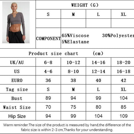 Women's Cutout Crop Tops Basic Long Sleeve Round Neck Slim Fit T-Shirts