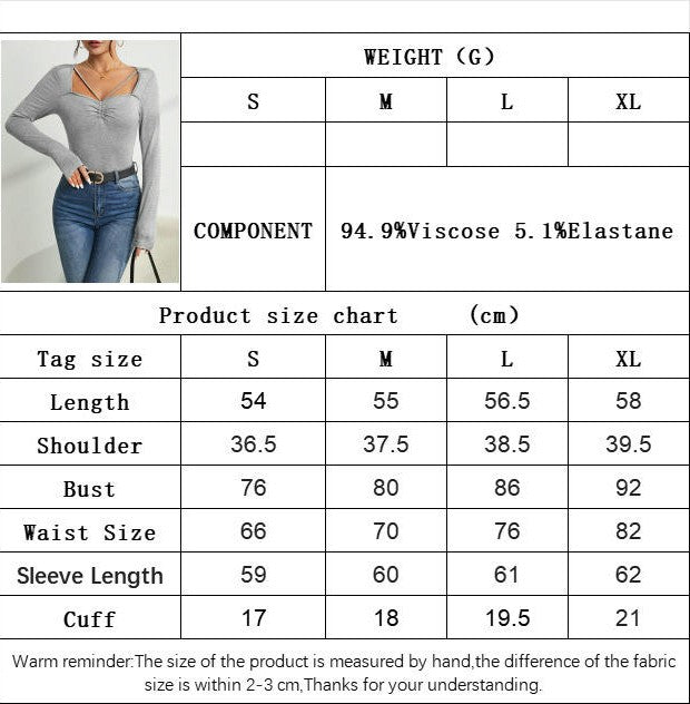 Women's Sexy Square Neck Long Sleeve Going Out T Shirt Crop Top