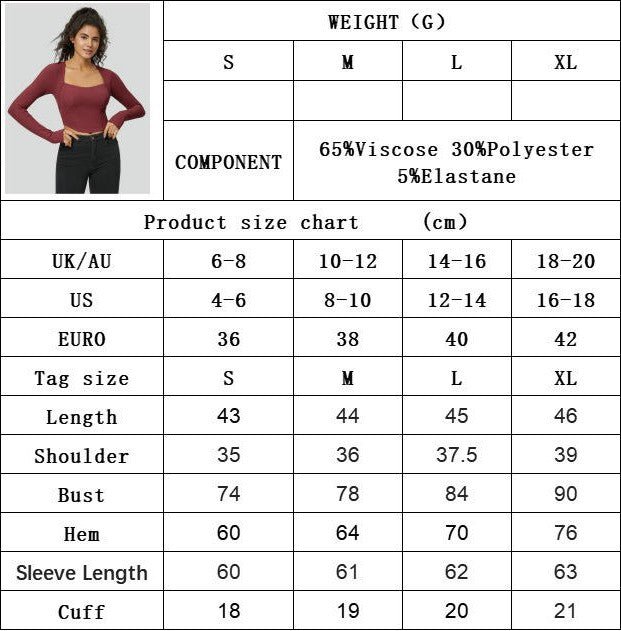 Women's Square Neck Long Sleeve Sexy Crop Tops Backless Going Out Tee Shirt