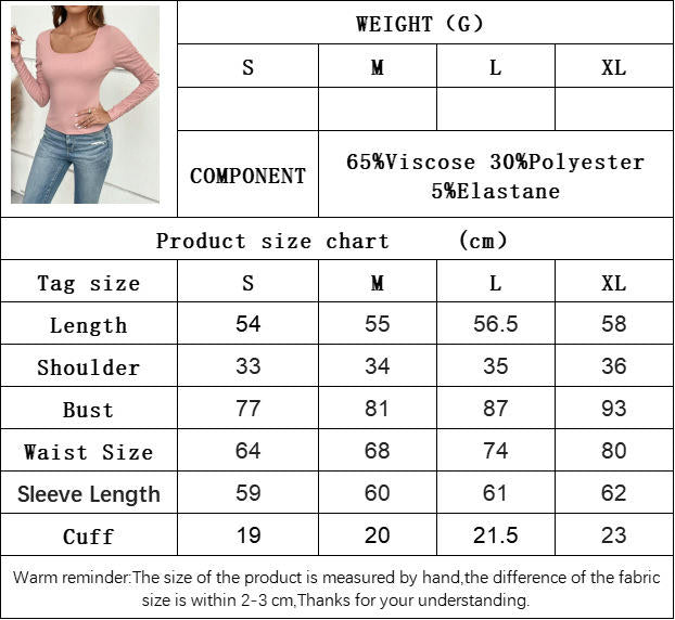 Women's Ruched Long Sleeve Square Neck Crop Top Slim Fitted Casual T-Shirt