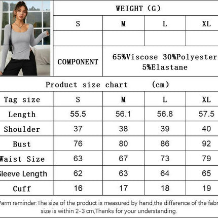 Women's Long Sleeve Crop Tops Scoop Neck Lettuce Trim Side Slit Slim Fit Shirts