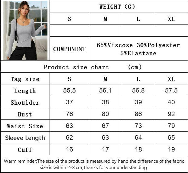 Women's Long Sleeve Crop Tops Scoop Neck Lettuce Trim Side Slit Slim Fit Shirts