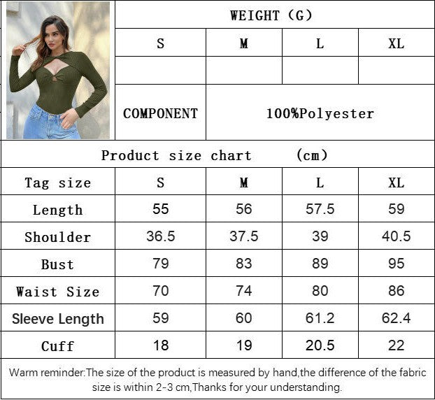 Women Long Sleeve Cutout Crop Tops Slim Fit Twist Front Tee Shirt
