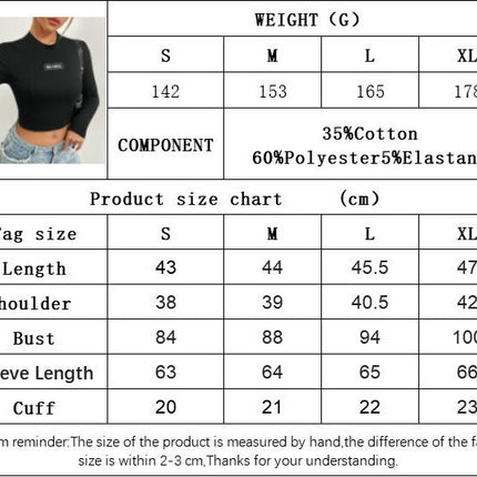 Long Sleeve Shirts for Women Crew Neck Basic Tight Crop Tops Fitted Casual Going Out T-Shirts