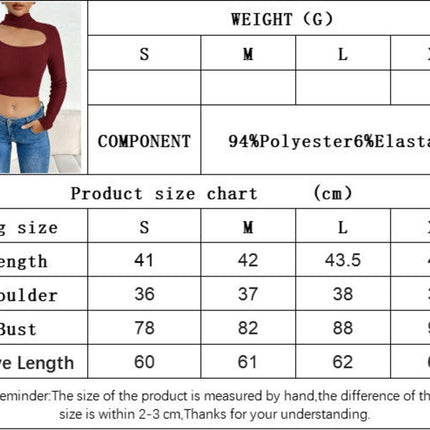 Long Sleeve Shirts for Women Basic Mock Neck Cut Out Crop Tops Going Out T-Shirt