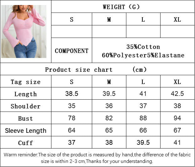 Women's Long Sleeve T-Shirts Sweetheart Neck Asymmetrical Hem Fitted Tops