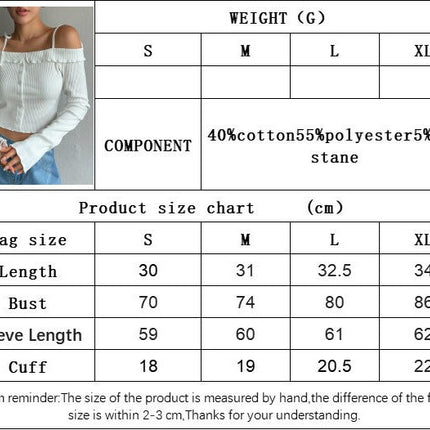 Off The Shoulder Tie Tops for Women Long Sleeve Crop Lettuce Trim Going Out Shirts