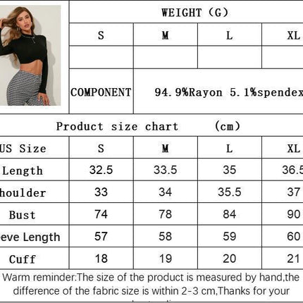 Women's Casual Slim Fit Tee Shirt Mock Neck Long Sleeve Crop Top