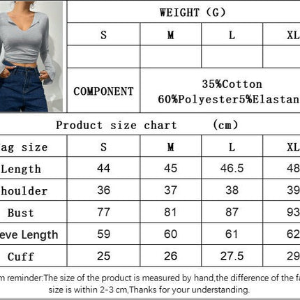 Women's Bell Long Sleeve Crop Tops V Neck Ruched T Shirts Slim Fitted Tee