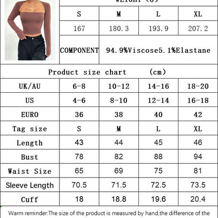 Women's Sexy Square Neck Shirt Long Sleeve Backless Tees Fitted Going Out Crop Tops