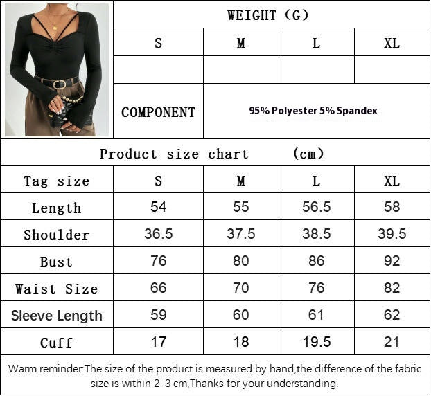 Women's Casual Long Sleeve Sweetheart Neck Top Elegant Slim Fit Solid Color T Shirt