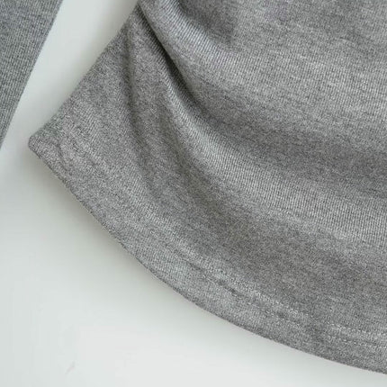 Women Square Neck Long Sleeve Tops Ruched Slim Fit Going Out T Shirts