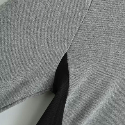 Women's Long Sleeve Scoop Neck Shirts Casual Slim Fit Colorblock Tops