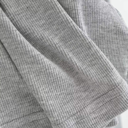 Women's Long Sleeve Scoop Neck V Notch Ribbed Slim Fitted Casual Basic Crop Top