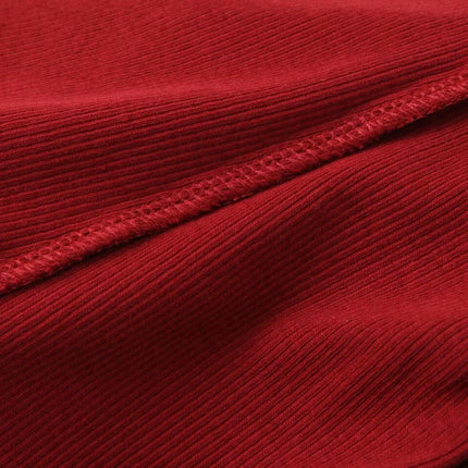 Women's Asymmetrical Neck Ribbed Knit Shirts Long Sleeve Slim Fit Going Out Tops