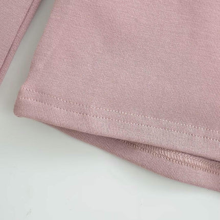 Women Casual Slim Fitted Basic T Shirts Crew Neck Long Sleeve Crop Top