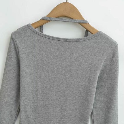 Women's Fall Long Sleeve Henley T Shirts Button V Neck Slim Fit Casual Tops