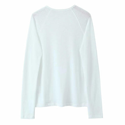 Women Crewneck Long Sleeve Tops Fall Basic Long Sleeve T Shirts Casual Loose Fit Tees