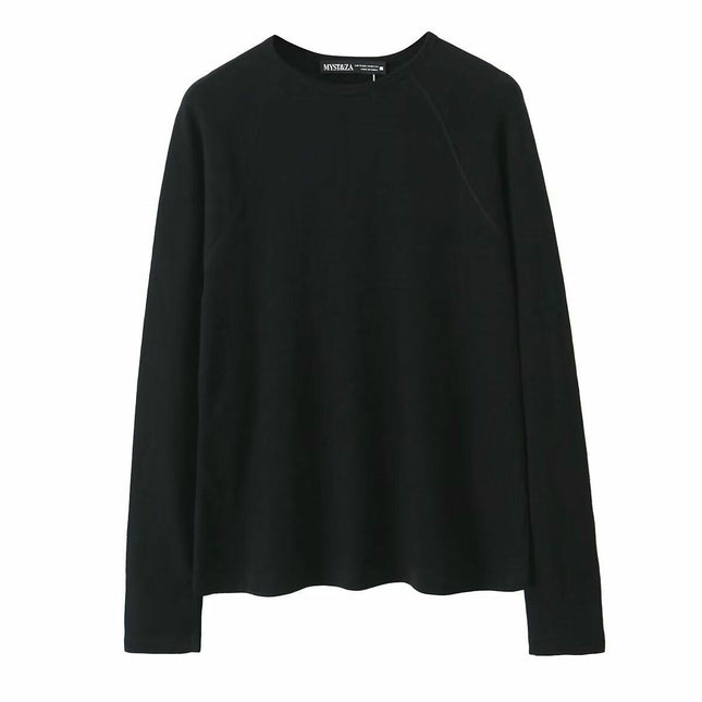 Women Crewneck Long Sleeve Tops Fall Basic Long Sleeve T Shirts Casual Loose Fit Tees