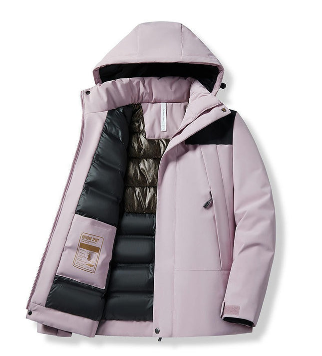 Men's and Women's Winter Jackets, Thickened Warm Windproof and Waterproof Outdoor Jackets