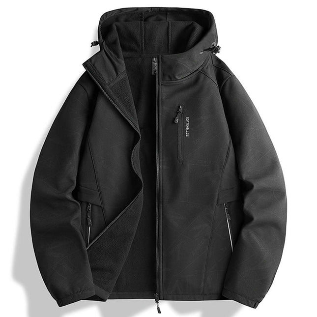 Men's Single-Layer Thickened Jacket-Winter Windproof and Waterproof Outdoor Jacket for Women