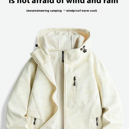 Men's Single-Layer Thickened Jacket-Winter Windproof and Waterproof Outdoor Jacket for Women