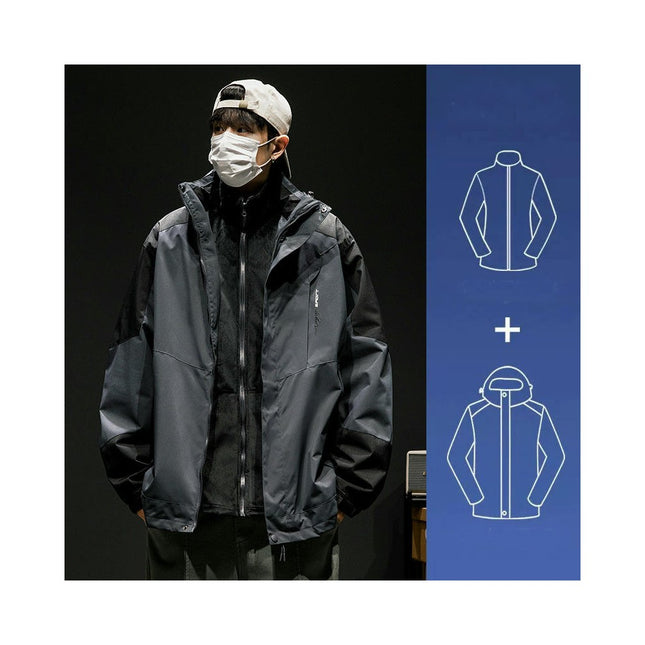 3 in 1 Jacket Men's Jacket Spring Autumn Winter Outdoor Windproof Jacket Mountaineering Clothes