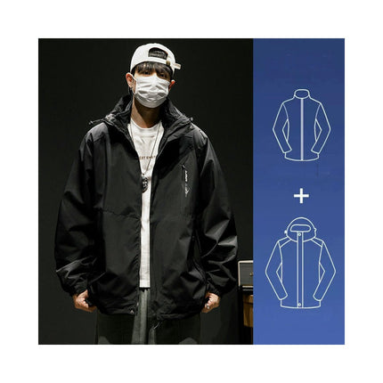 3 in 1 Jacket Men's Jacket Spring Autumn Winter Outdoor Windproof Jacket Mountaineering Clothes