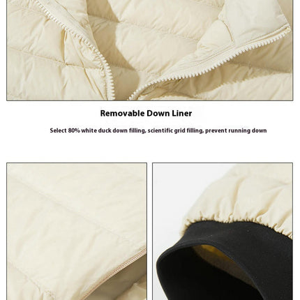 Removable Down Liner Jacket Three-In-One Autumn and Winter Outdoor Hiking Warm Jacket