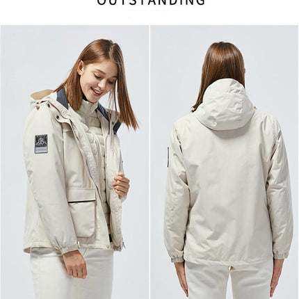 Removable Down Liner Jacket Three-In-One Autumn and Winter Outdoor Hiking Warm Jacket