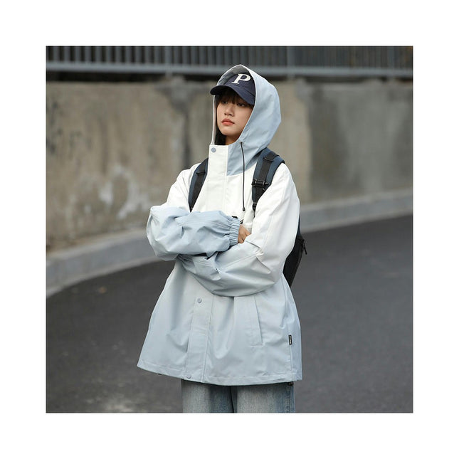 Women's Gradient Jacket Fall Clothing Casual Oversized Hooded Jacket