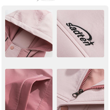 Women's Gradient Jacket Fall Clothing Casual Oversized Hooded Jacket