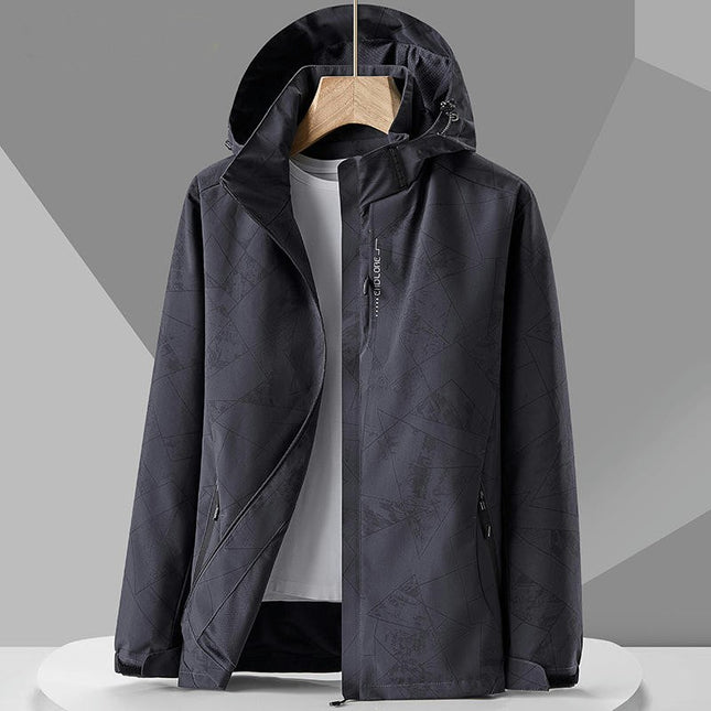 Women's Outdoor Waterproof Rain Jacket with Hooded Lightweight Windbreaker for Hiking