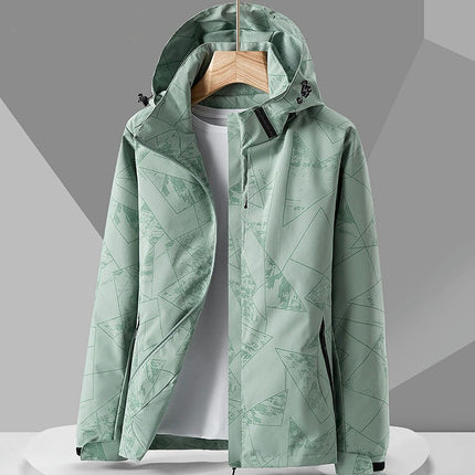 Women's Outdoor Waterproof Rain Jacket with Hooded Lightweight Windbreaker for Hiking