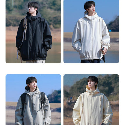 Men's Outdoor Jackets for Spring and Autumn Windproof and Waterproof Hiking and Camping