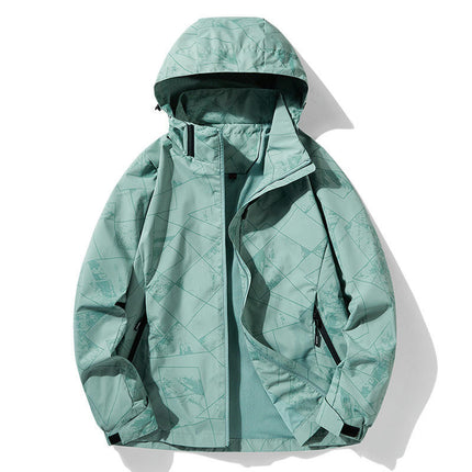 Spring and Autumn Camouflage Jacket - Men's and Women's Outdoor Windproof and Waterproof Hiking Jacket