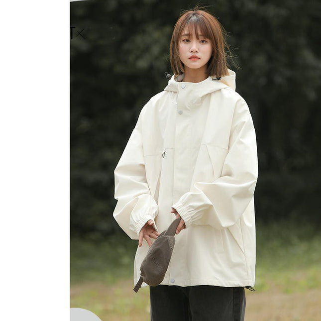 Spring and Autumn Men's and Women's Single-Piece Outdoor Mountaineering Clothing Hooded Jacket