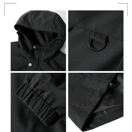 Spring and Autumn Men's and Women's Single-Piece Outdoor Mountaineering Clothing Hooded Jacket
