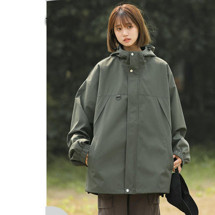 Spring and Autumn Men's and Women's Single-Piece Outdoor Mountaineering Clothing Hooded Jacket