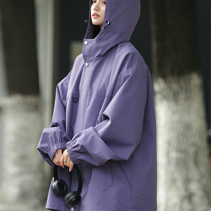 Spring and Autumn Men's and Women's Single-Piece Outdoor Mountaineering Clothing Hooded Jacket