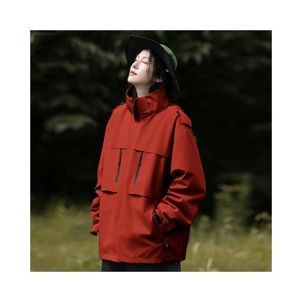 Couples Jacket Autumn and Winter Outdoor Travel 3 in 1 Plus Fleece Jacket Mountaineering Clothes