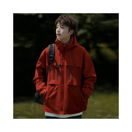 Couples Jacket Autumn and Winter Outdoor Travel 3 in 1 Plus Fleece Jacket Mountaineering Clothes
